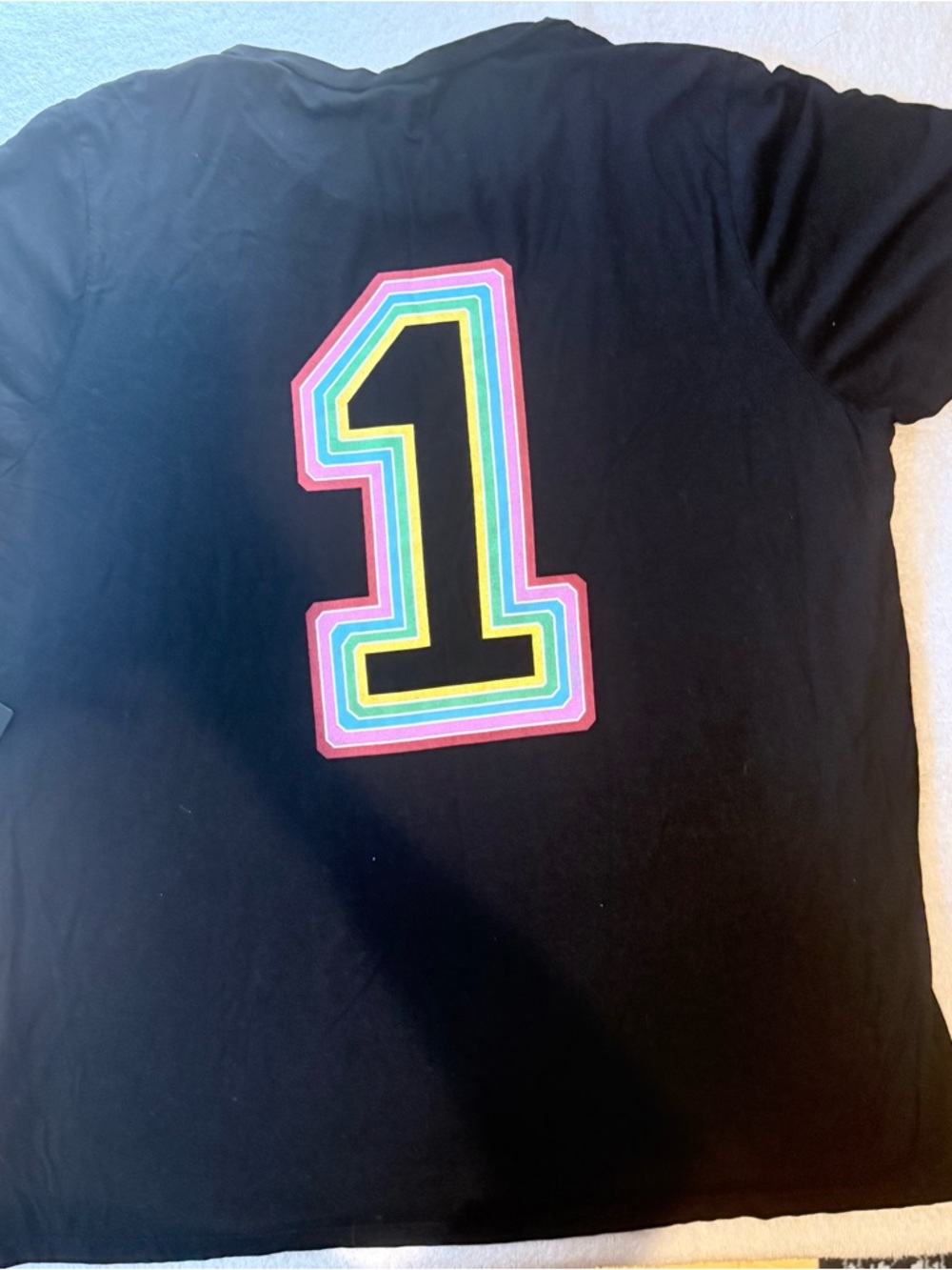 Lauren Moshi Black 'Love Rainbow' Graphic Tee - Picture 8 of 8